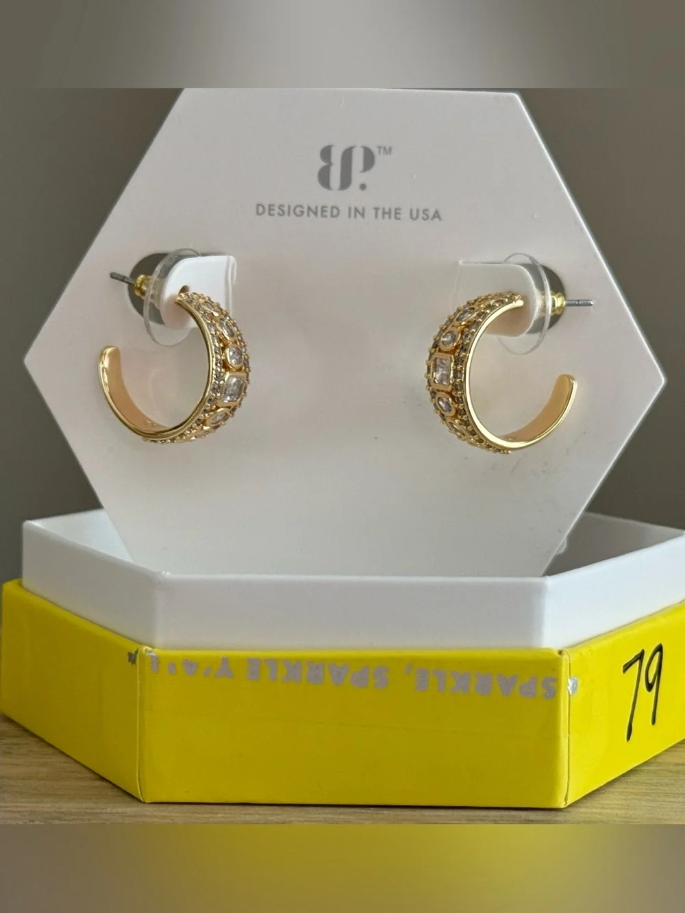 Bomb Party OG Earrings “The Vibe Hoop” Brand New! #79